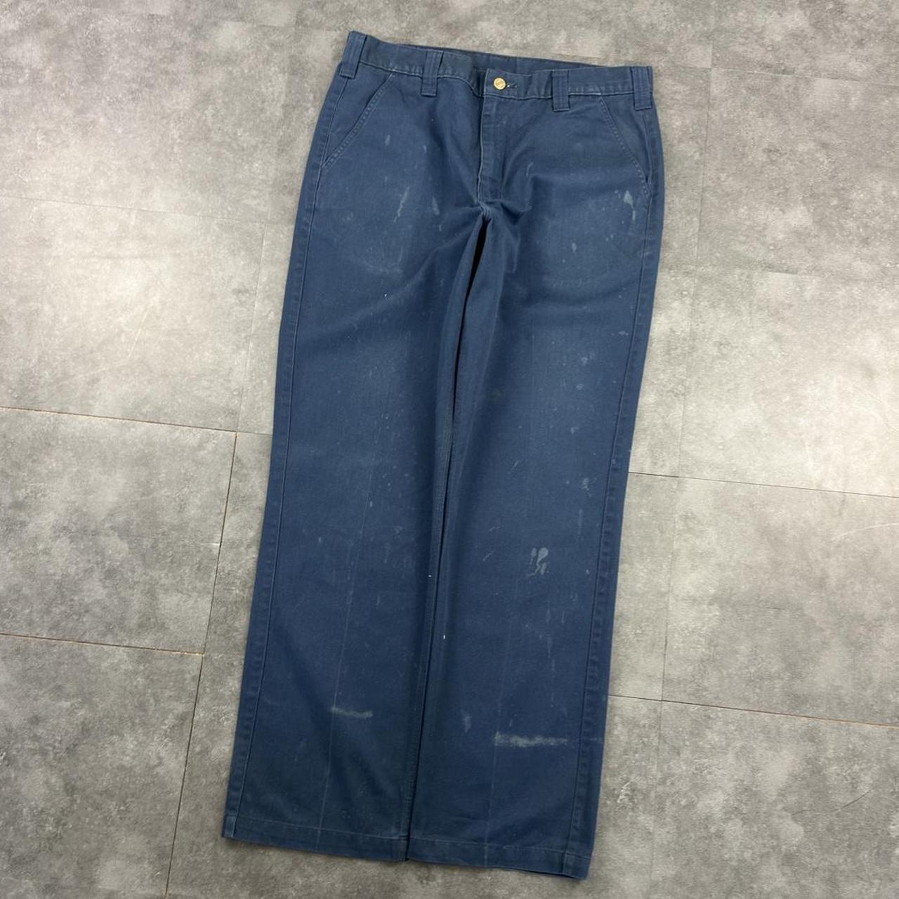 Carhartt 2000s dungaree workwear comfort fit denim cargo trousers