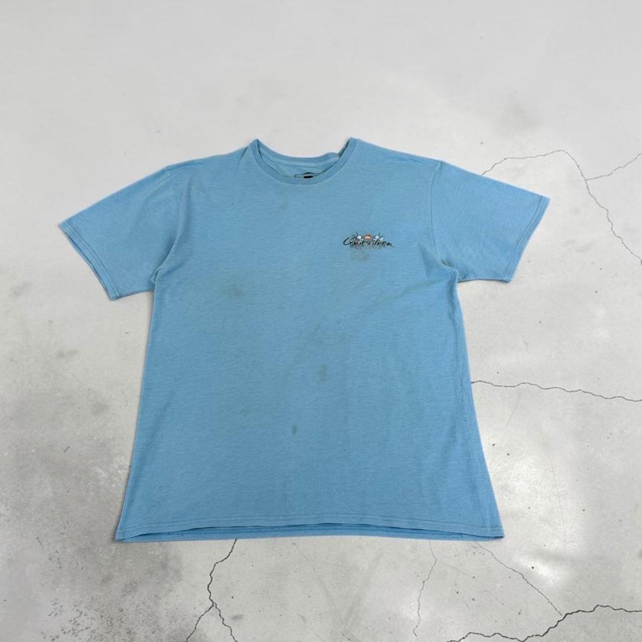 Quiksilver Surfwear light blue Y2K T-Shirt