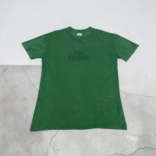 Rare Stussy international green Vintage 2005 Y2K T-Shirt