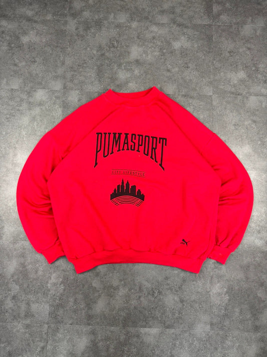 Puma Sport Vintage 90s Sweatshirt Spellout Print Logo Y2k Sportwear