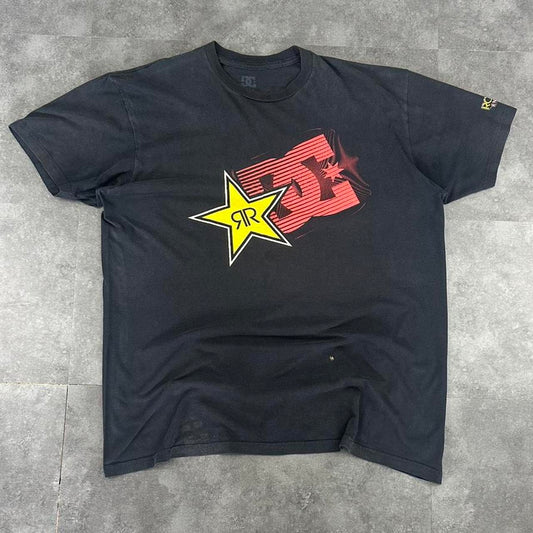 Rockstar X DC Shoes T 2000s Print Logo graphic T shirt