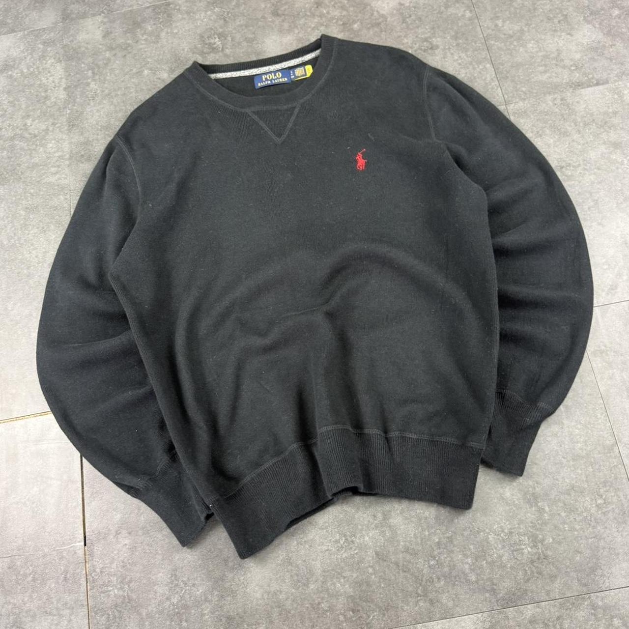 Polo Ralph Lauren 90s cotton knit black jumper