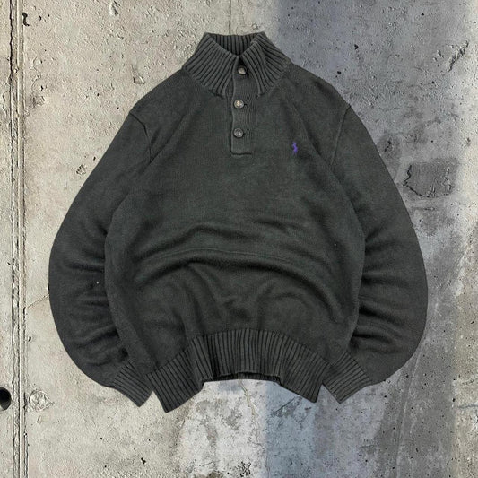 Polo Ralph Lauren 90s chunky knit button down jumper