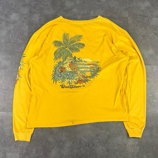 Quiksilver T 2000s Print Hawaii Resprt graphic T shirt
