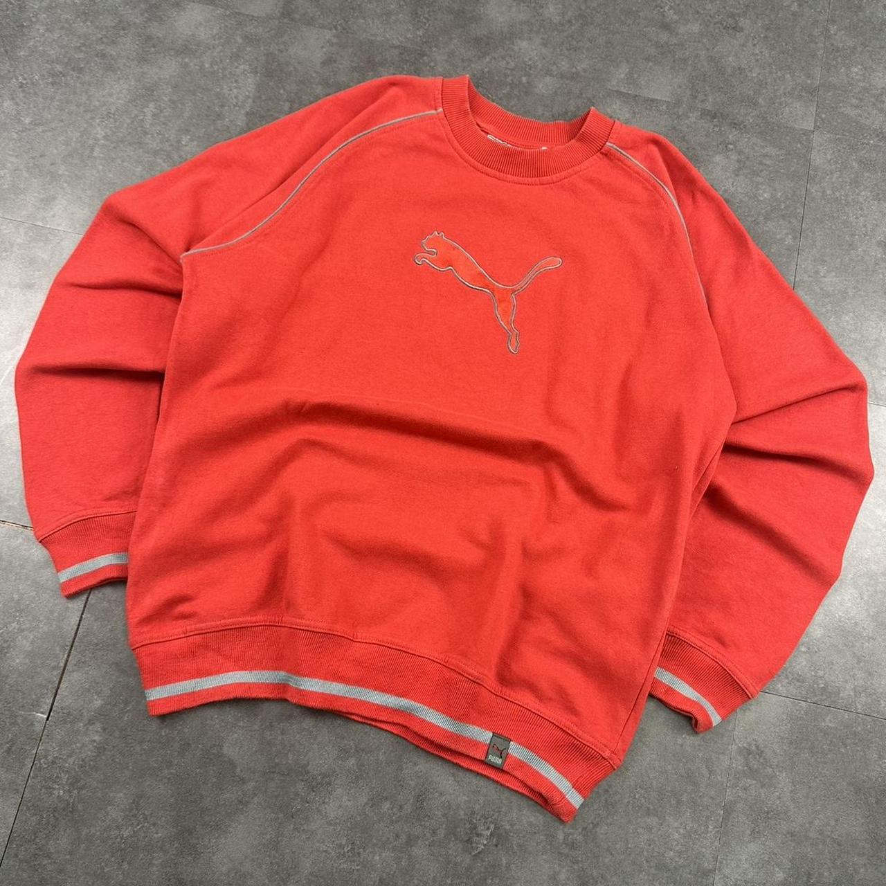 Puma 2000s vintage sportwear big Logo classic embroidered big logo sweatshirt