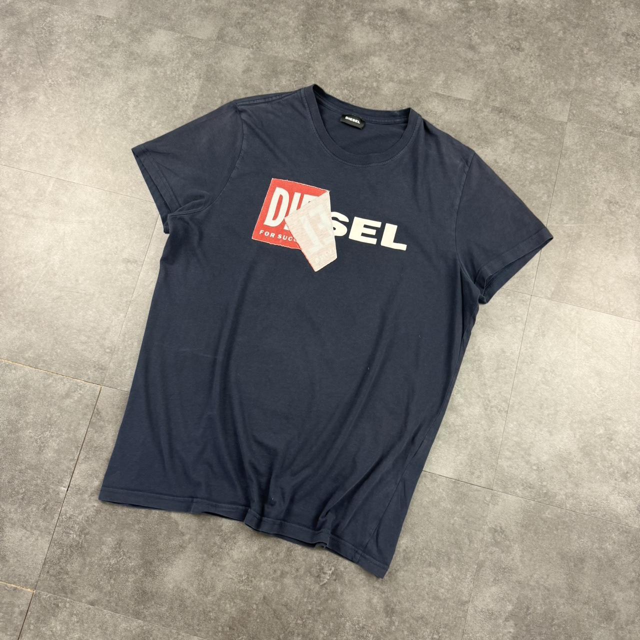 Diesel 2000s peeled sticker Spellout print T shirt