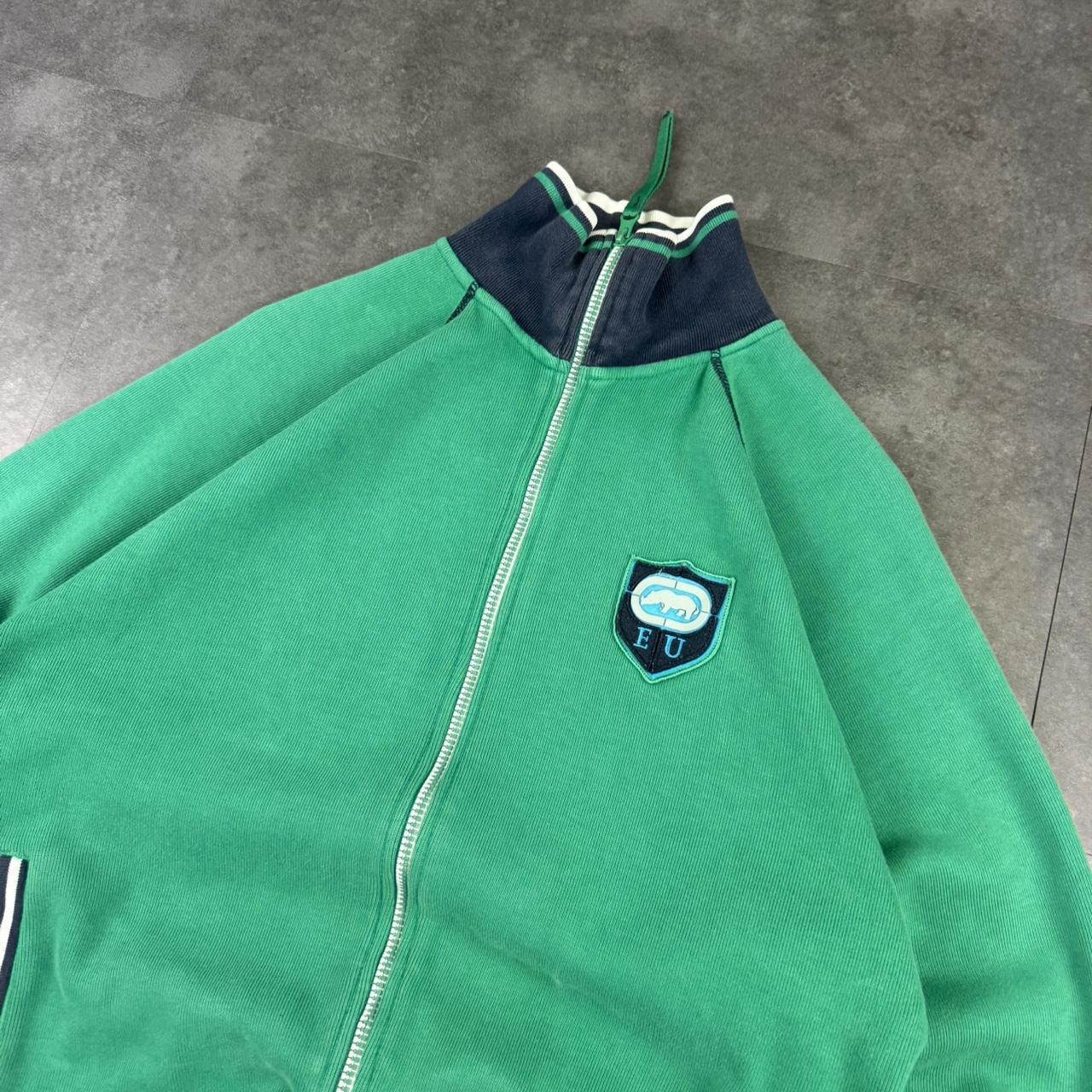 Vintage Ecko Unltd 90s streetwear hiphop big embroidered zip sweatshirt