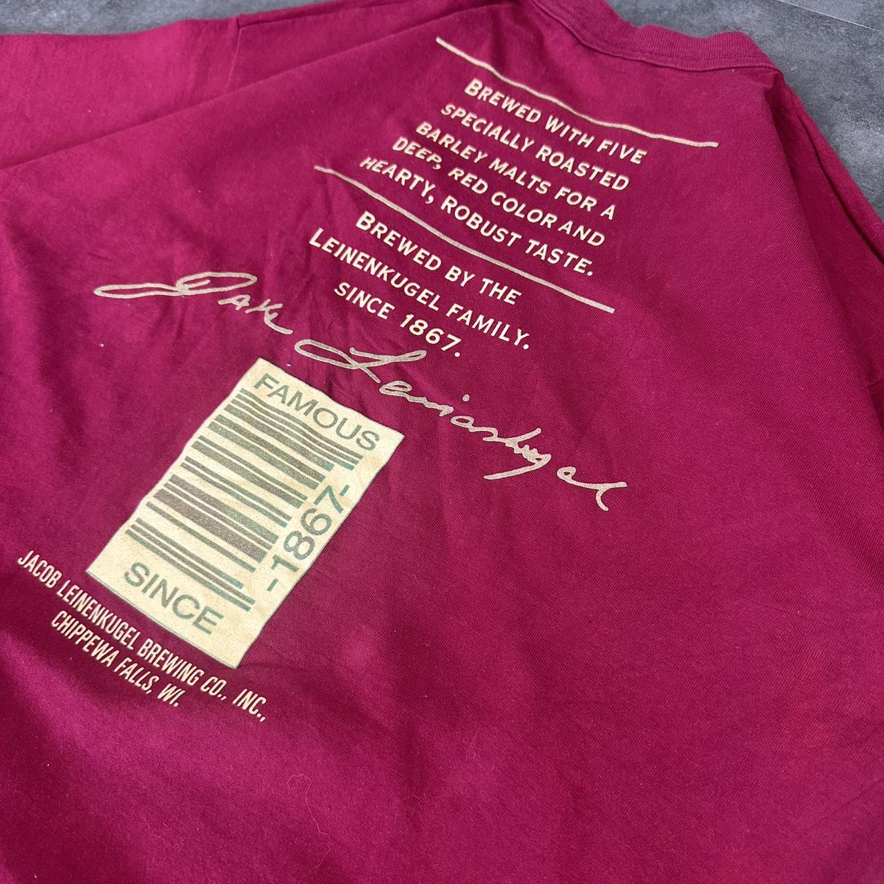 Fruit Of The Loom 2000s Print graphic German Lager logo T shirt