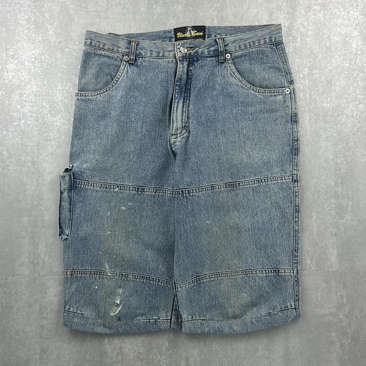 Uncle Sam Japanese style 2000s spellout carpenter style jorts