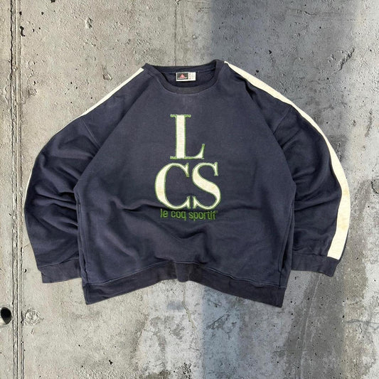 Le Coq Sportif 2000s vintage sportwear big Logo classic embroidered sweatshirt