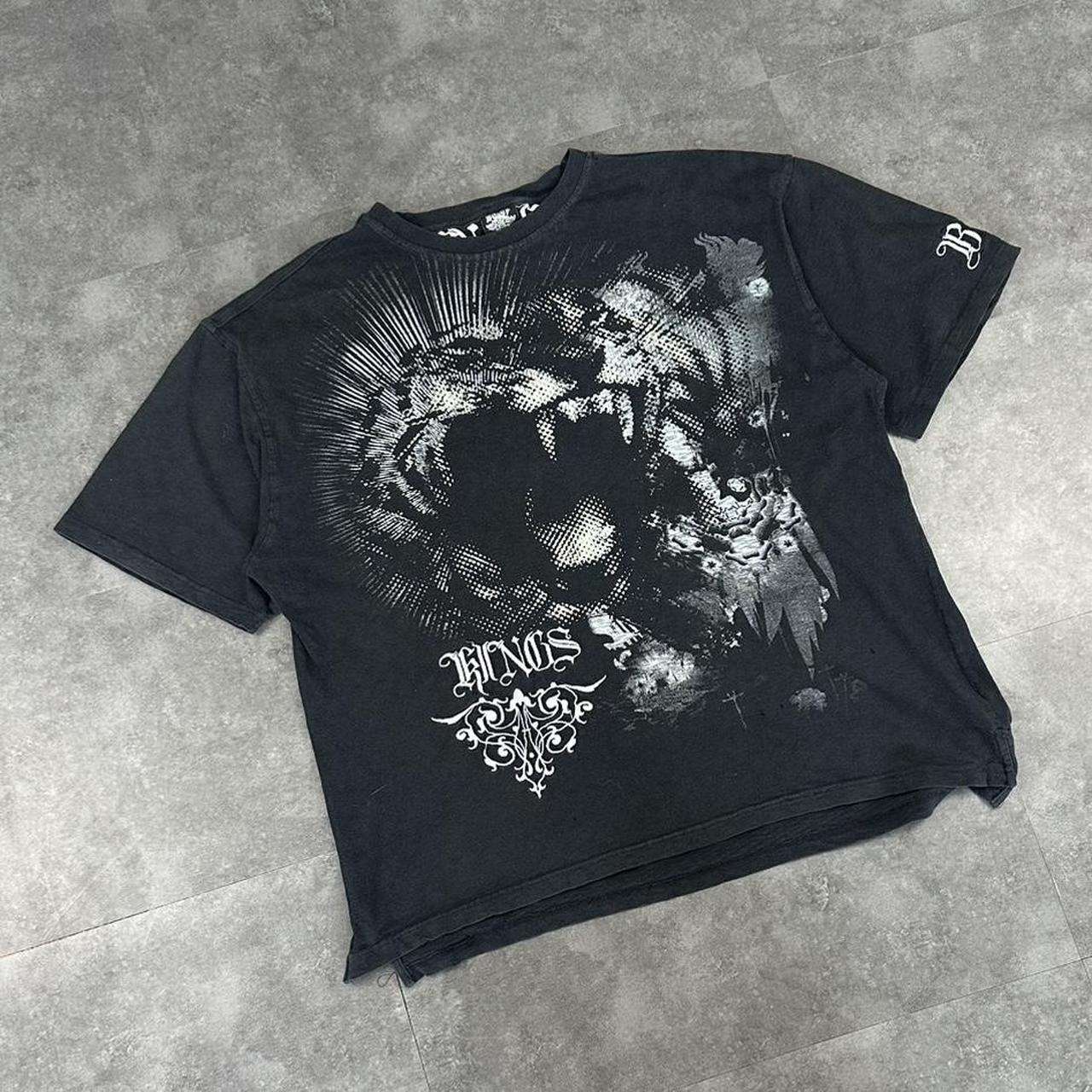 Bare Fox T 2000s Y2K logo print tiger roar graphic T shirt