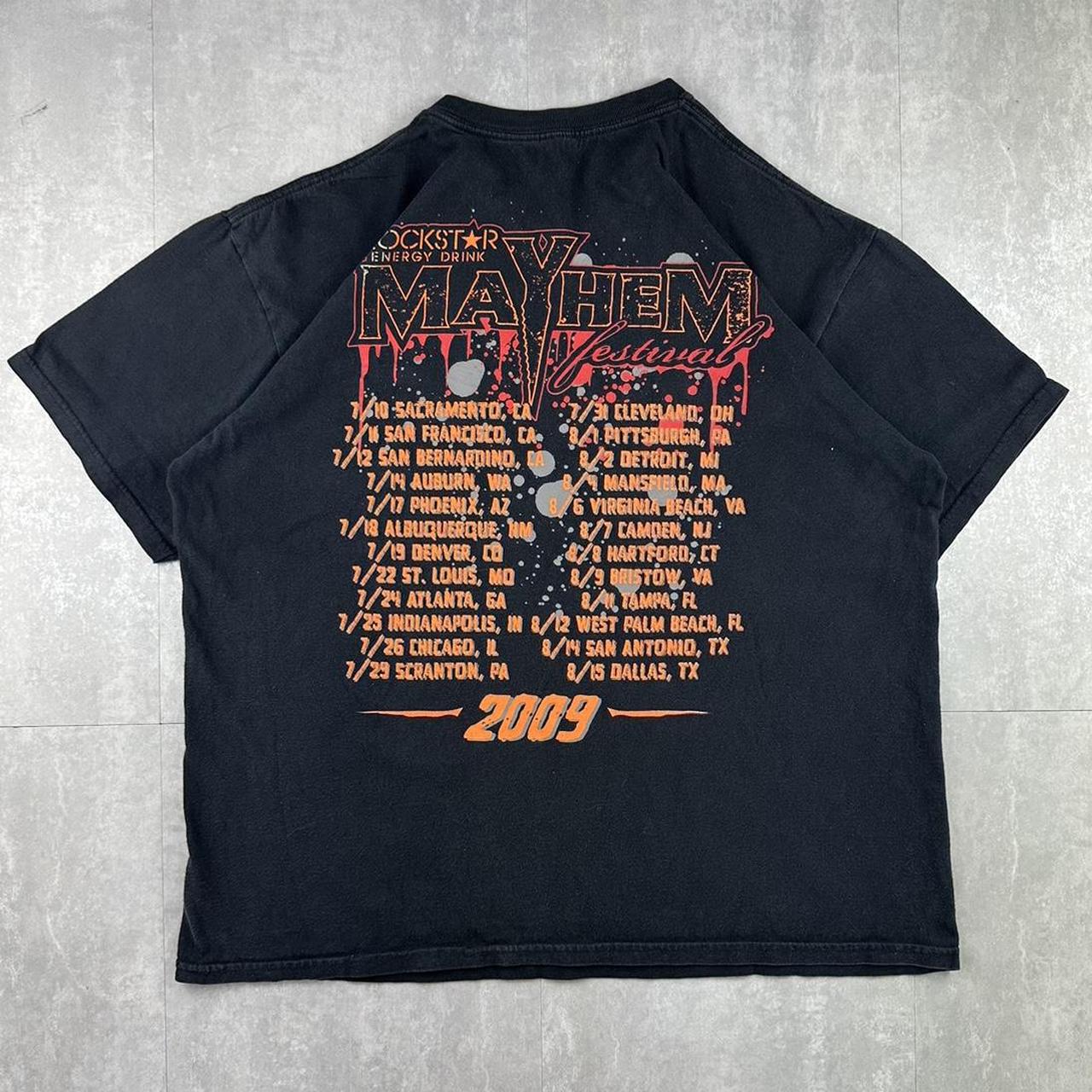 Rockstar Mayhem 2000s grunge spellout T shirt