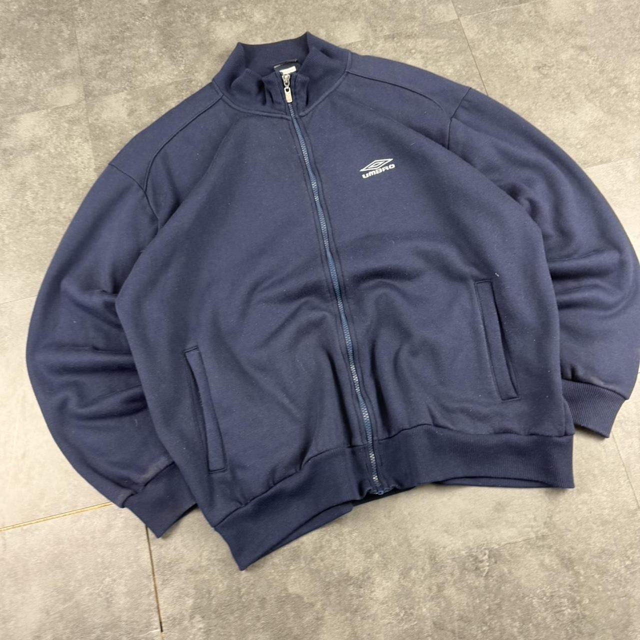 Umbro 2000s vintage Spellout embroidered full zip up Sweatshirt