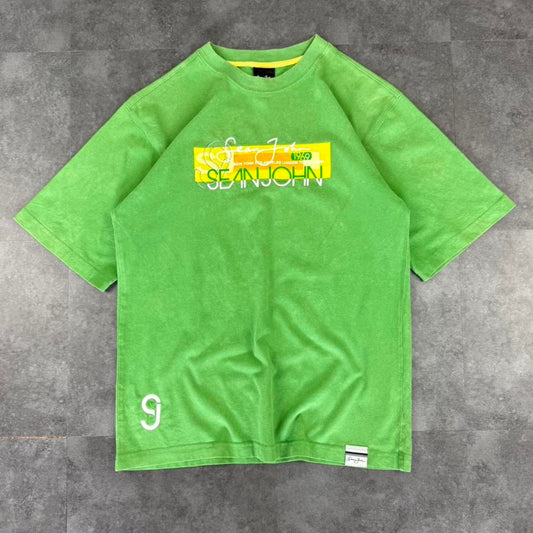Sean John 2000s Print graphic logo hiphop T shirt