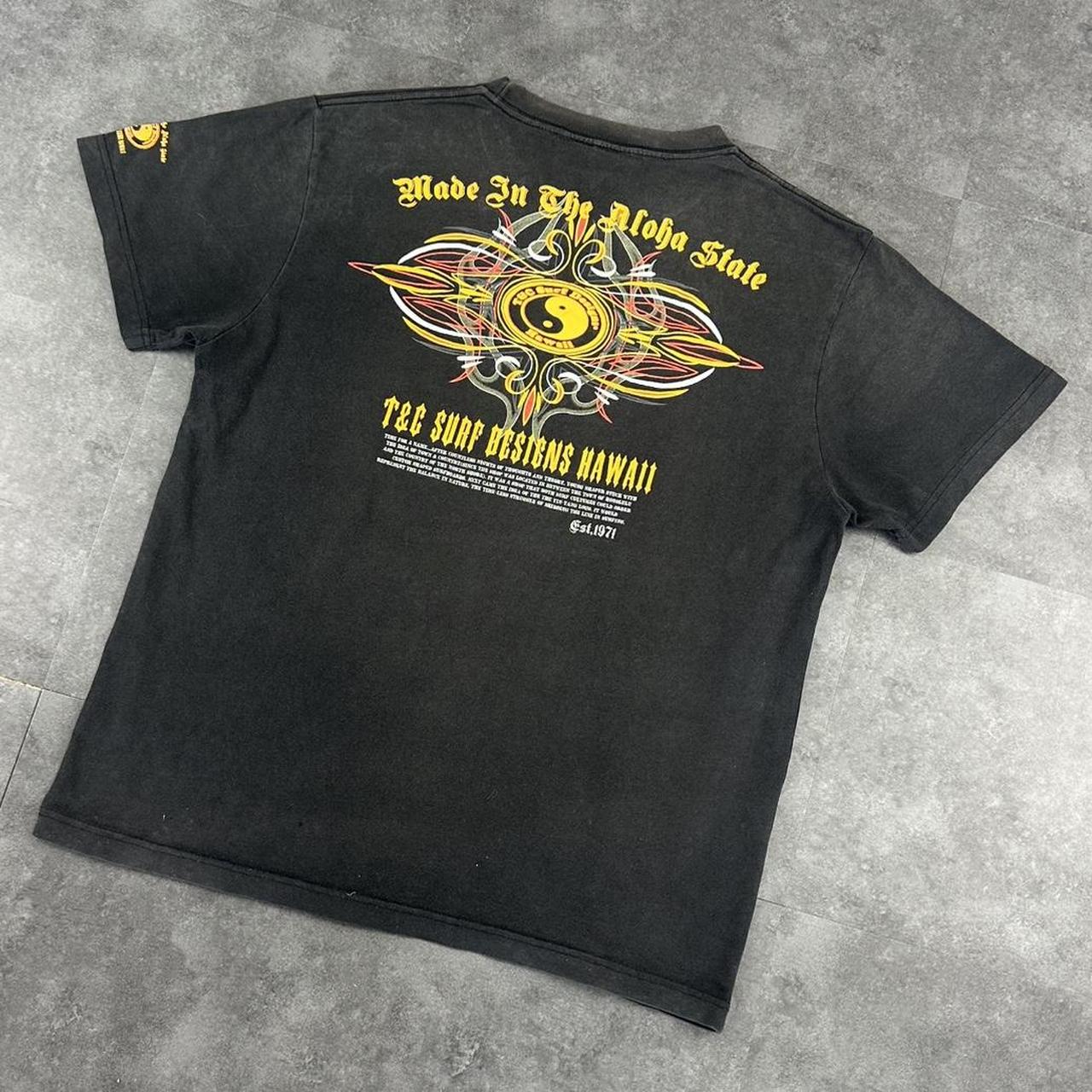 T&C Surf 2000s Aloha State Hawaii print graphic logo T shirt