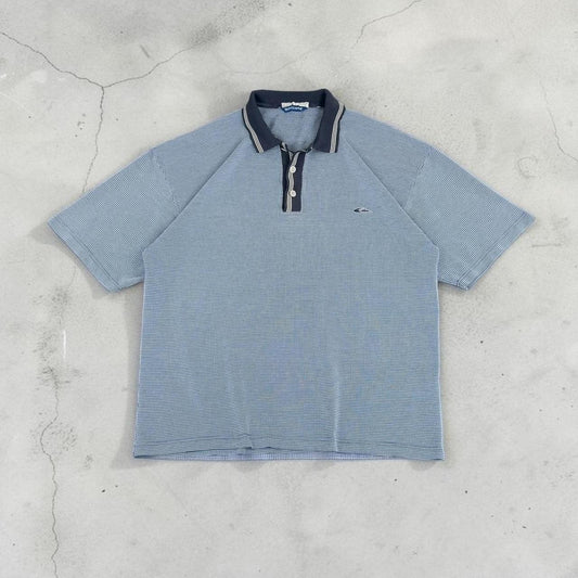Quiksilver Vintage Y2K Surfwear logo waffle knit polo Shirt
