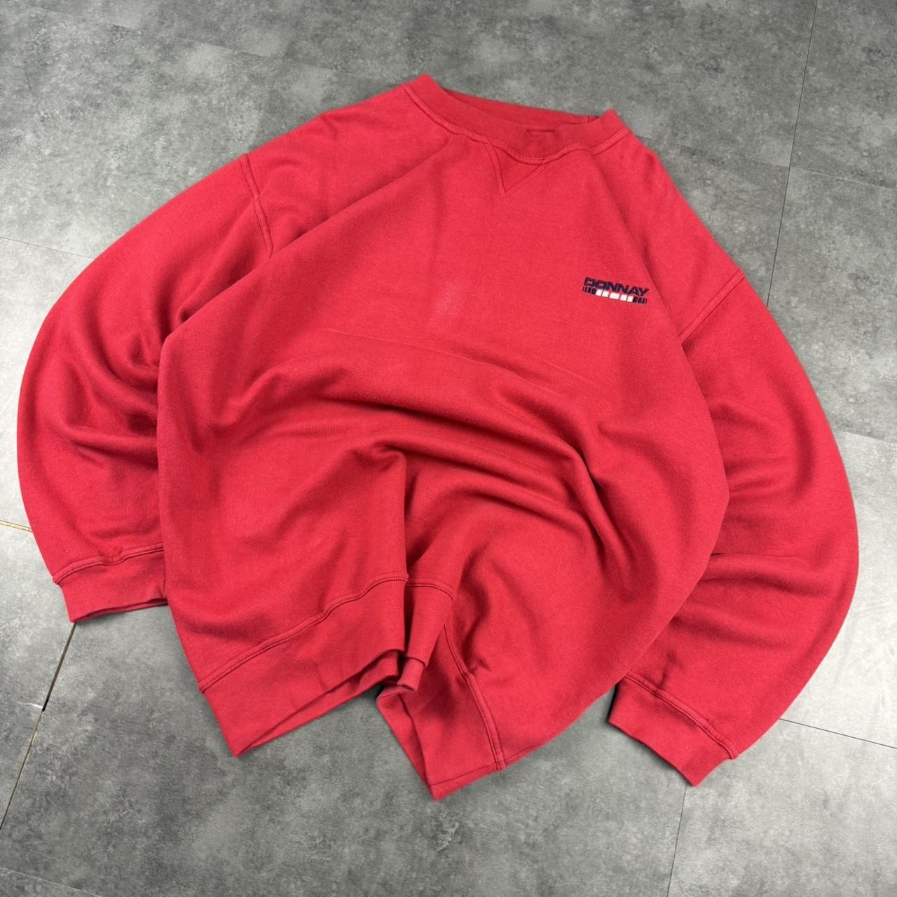 Donnay 2000’s Italian sportswear embroidered sweatshirt red