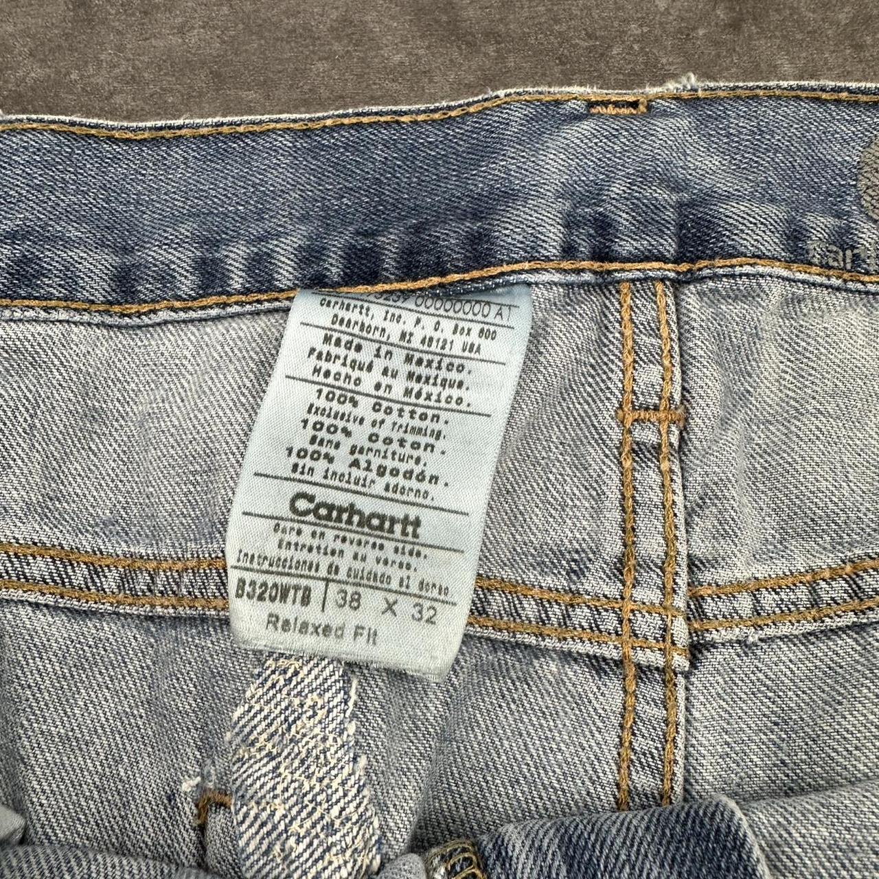 Carhartt 2000s dungaree workwear comfort fit denim cargo trousers