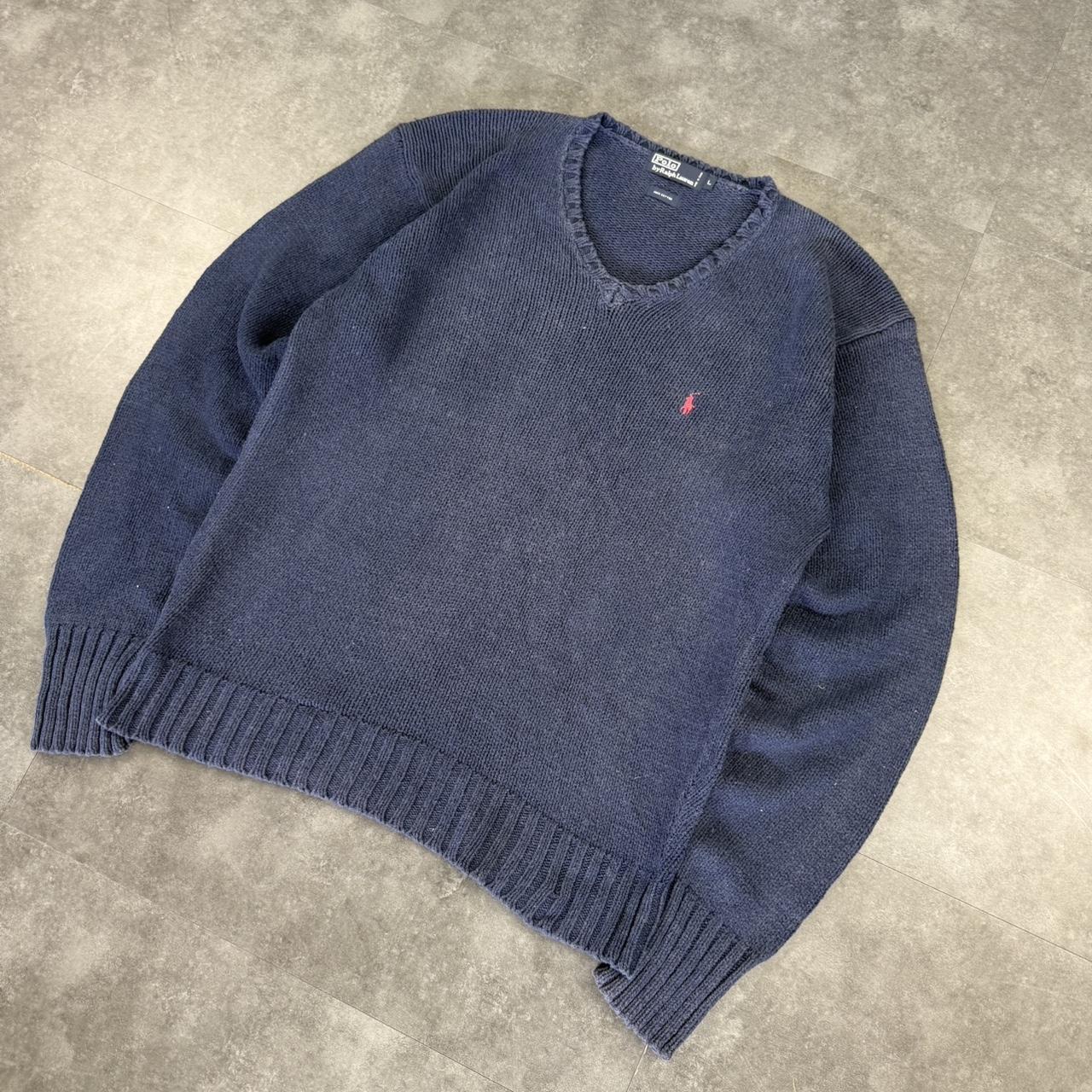 Polo Ralph Lauren 90s chunky knit v neck jumper