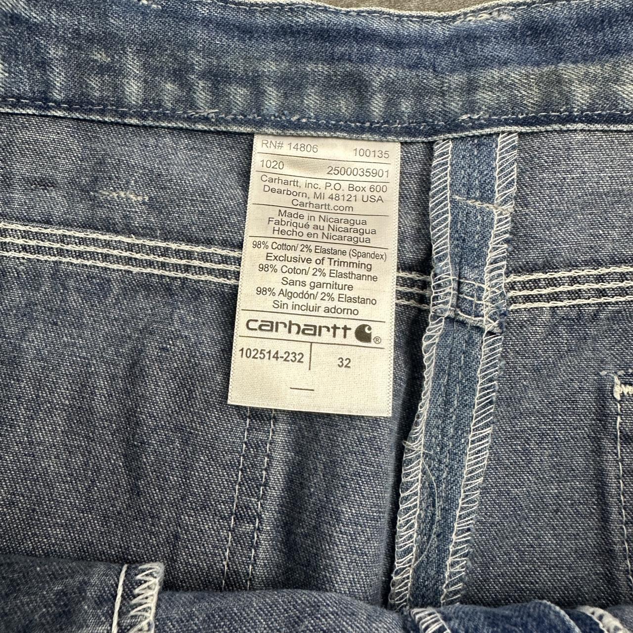 Carhartt 2000s dungaree workwear comfort fit cargo shorts