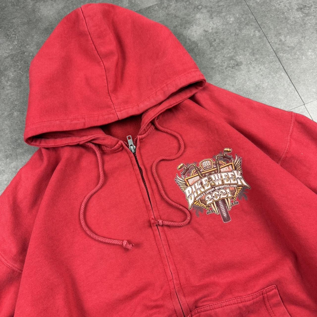 Daytona Bike Weeks 2000s biker choppers chunky big boxy zip hoodie