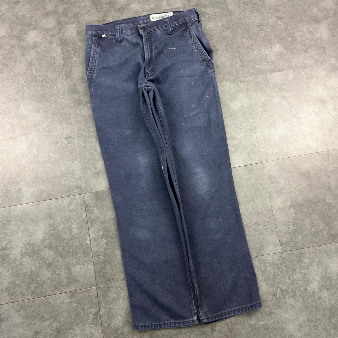 Carhartt 2000s dungaree workwear comfort fit denim cargo trousers