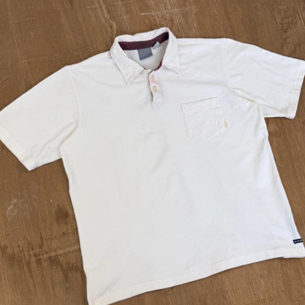 Quiksilver Surfwear white Y2K Polo Shirt