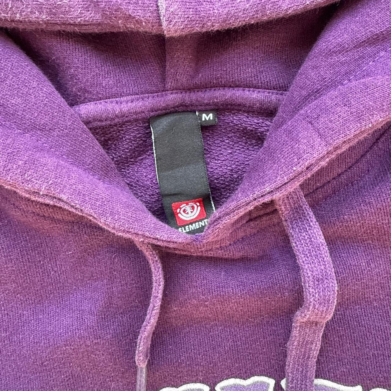 Element Vintage Y2K skater 2000s grunge spellout purple hoodie