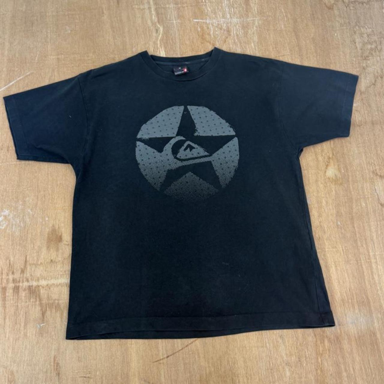 Quiksilver Surfwear black and grey Y2K T-Shirt
