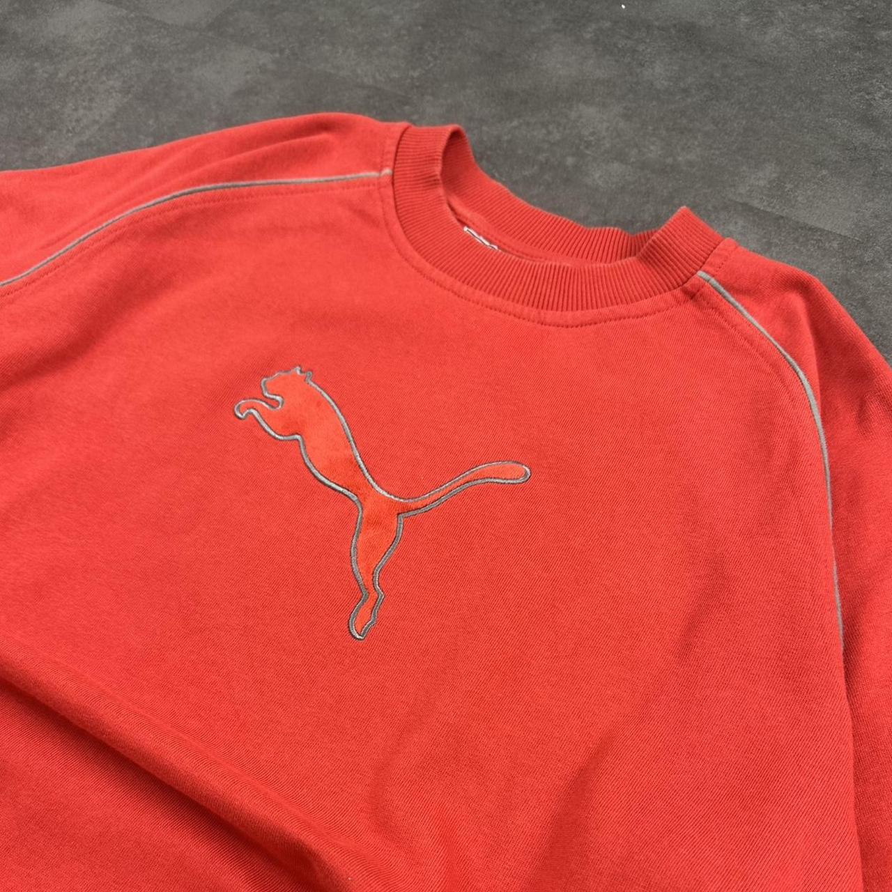 Puma 2000s vintage sportwear big Logo classic embroidered big logo sweatshirt