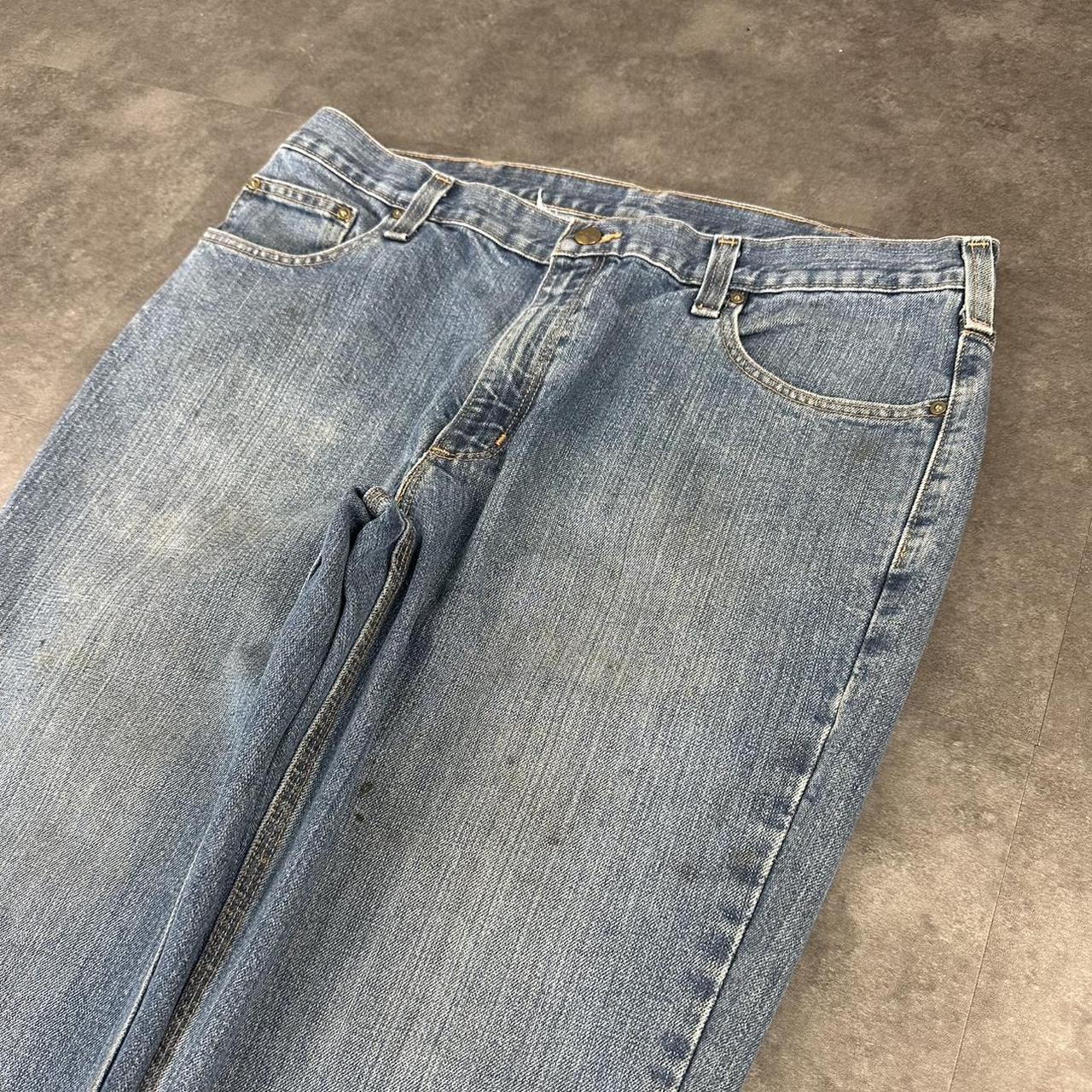 Carhartt 2000s dungaree workwear comfort fit denim cargo trousers