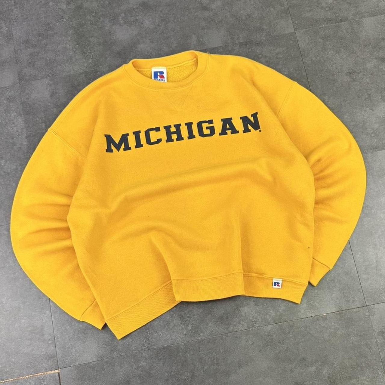 Russell Athletic 2000s Michigan print workwear sweatshirt