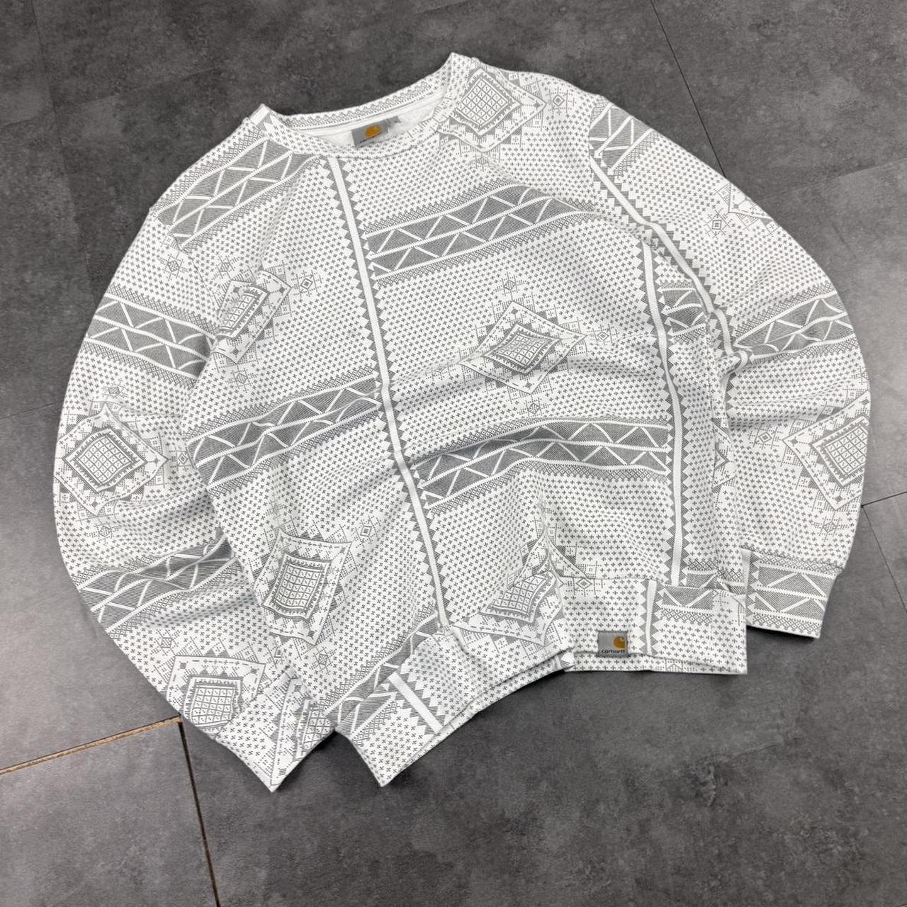 Carhartt 2000s abstract workwear mini logo classic embroidered sweatshirt