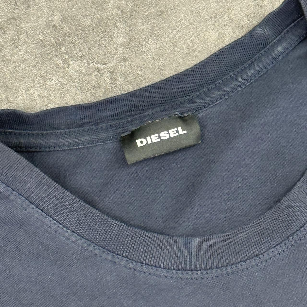 Diesel 2000s peeled sticker Spellout print T shirt