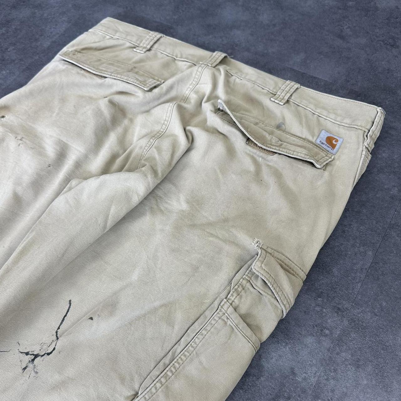 Carhartt khaki 2000s dungaree workwear cargo trousers