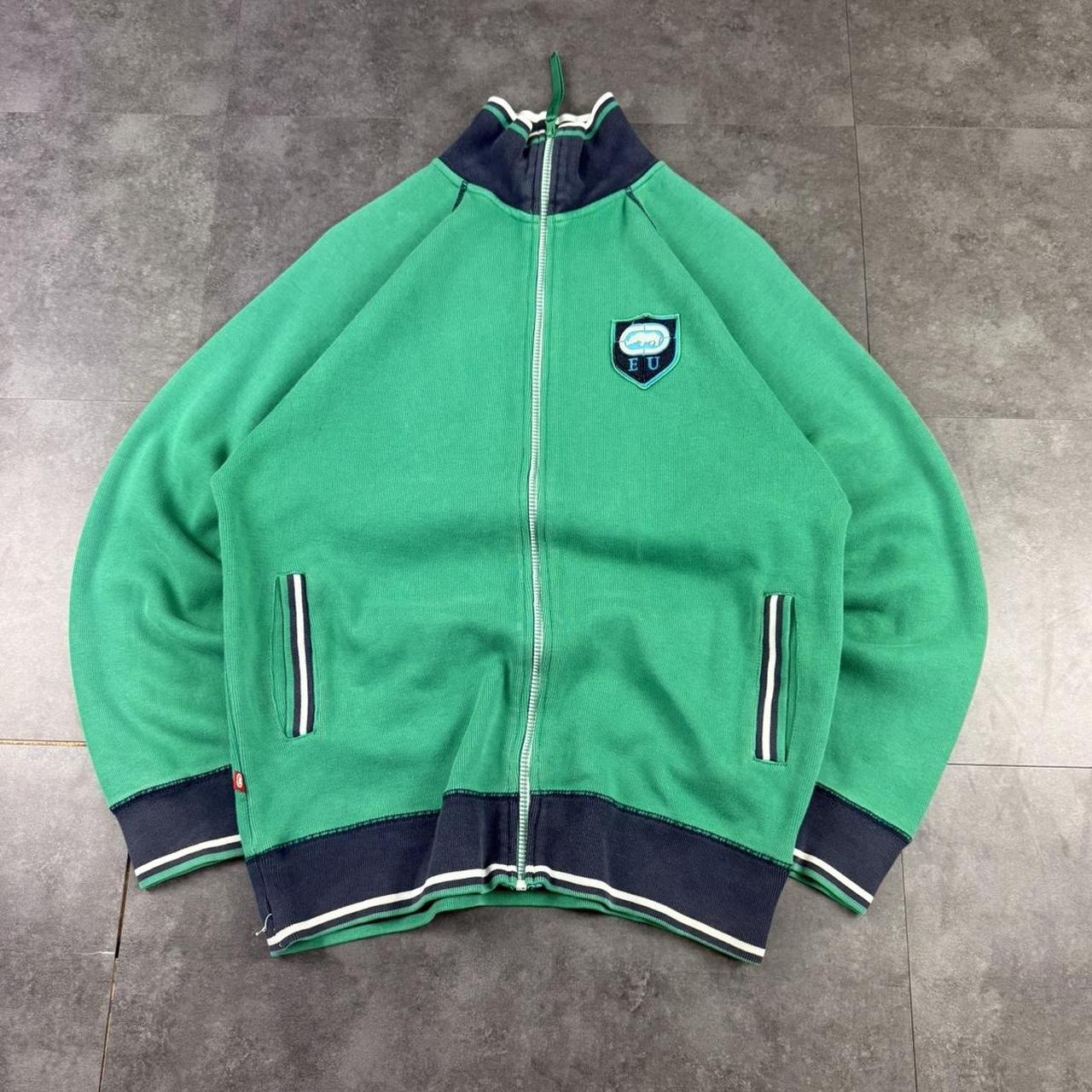 Vintage Ecko Unltd 90s streetwear hiphop big embroidered zip sweatshirt