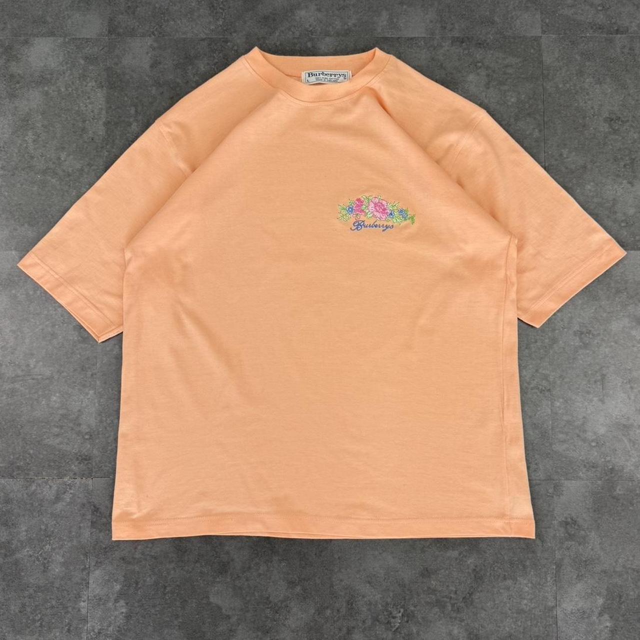 Burberrys 90’s floral embroidered T shirt