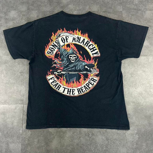 Sons of Anarchy T 2000s Print Fear the Reaper Logo design graphic T shirt