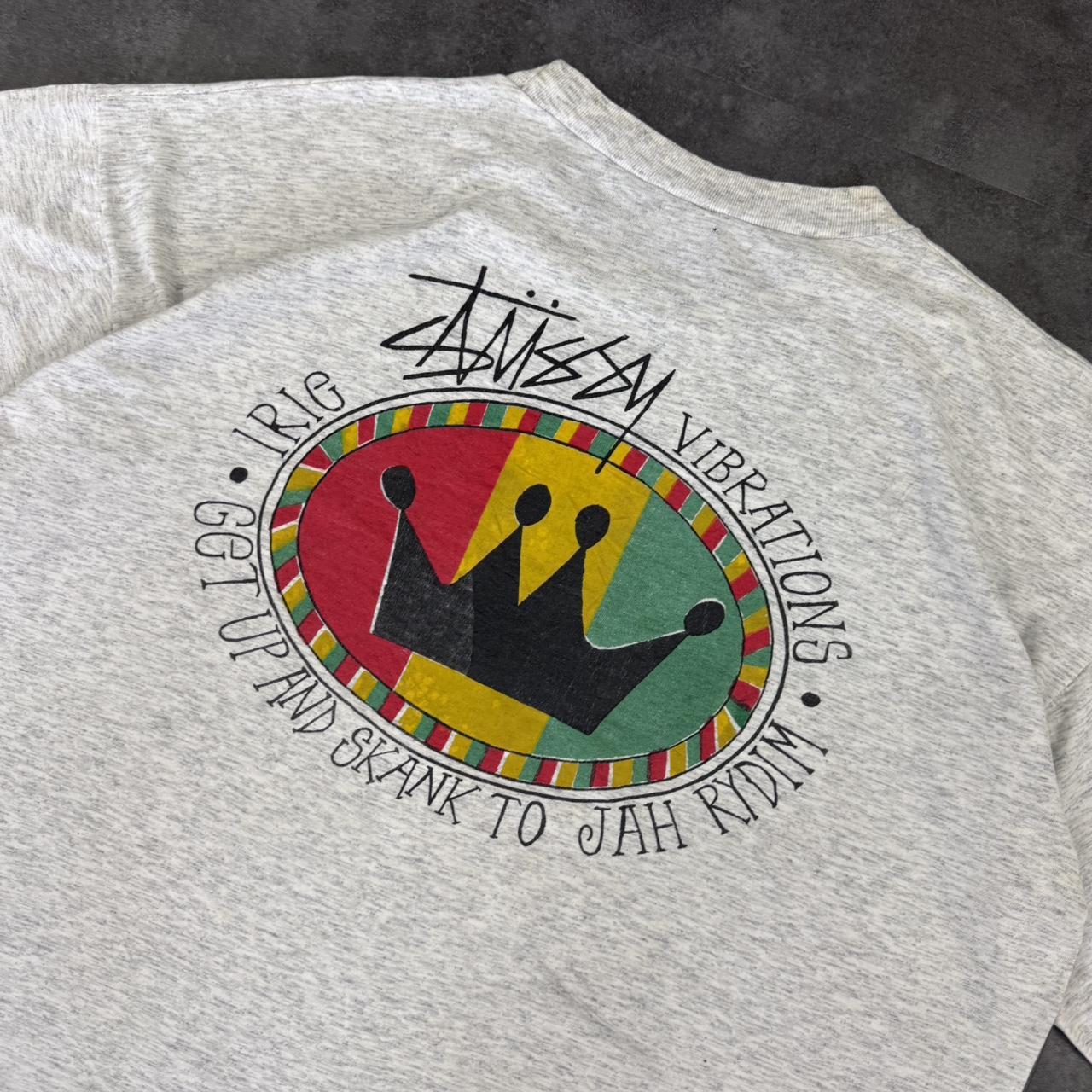Stussy rare 90s Y2K Jamaica print graphic logo shirt