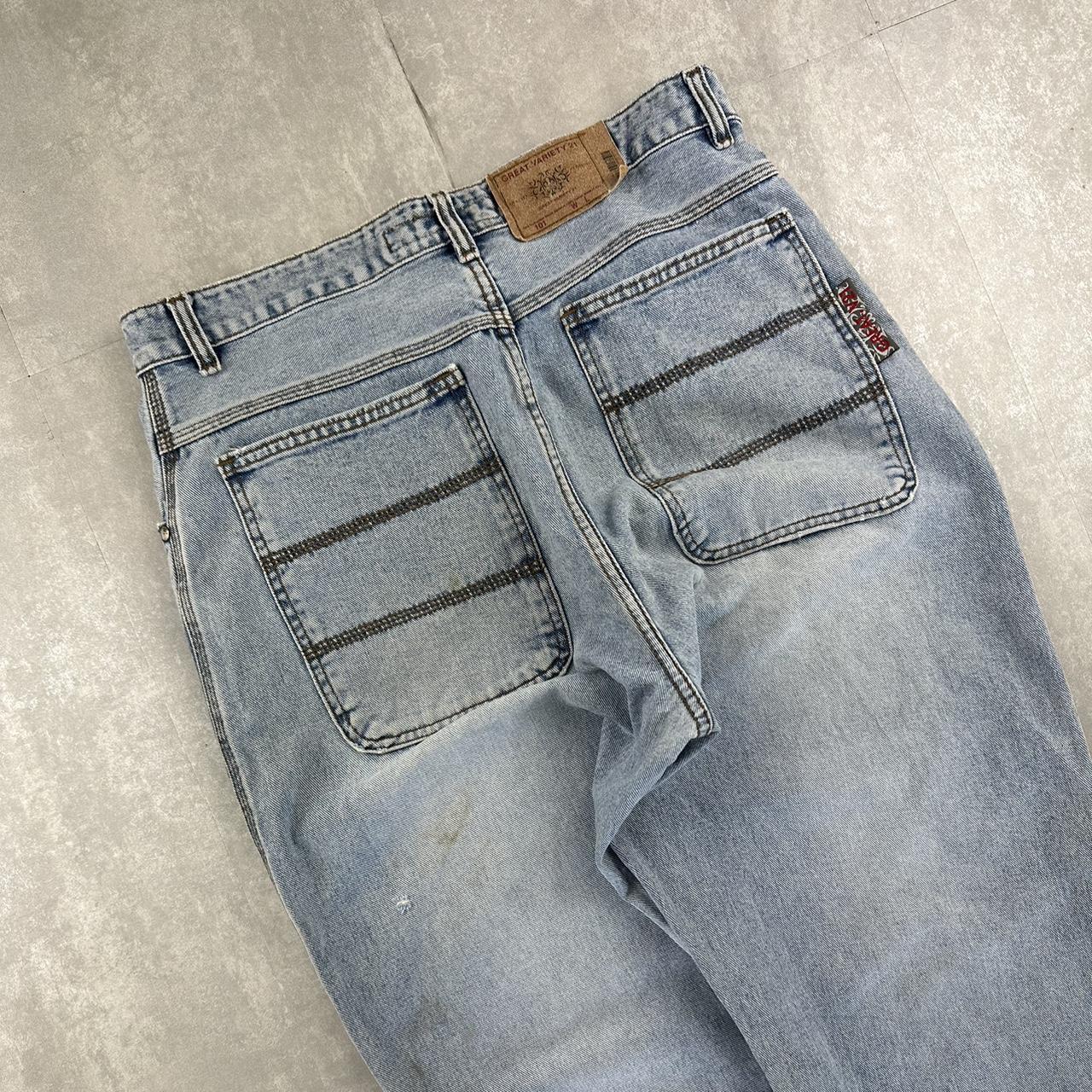 Japanese style denim 2000s spellout carpenter fit skate jeans