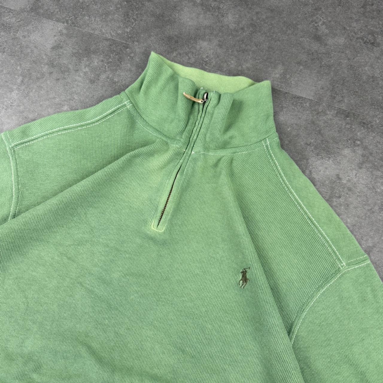 Polo Ralph Lauren 90s chunky knit heavyweight cream 1/4 quarter zip jumper