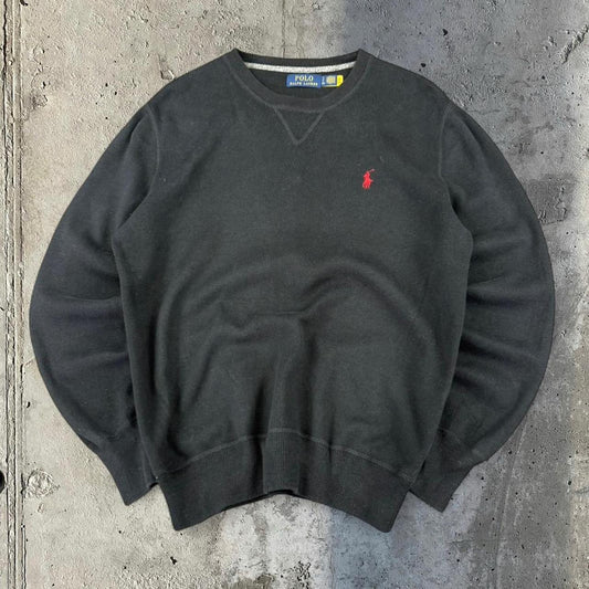Polo Ralph Lauren 90s cotton knit black jumper