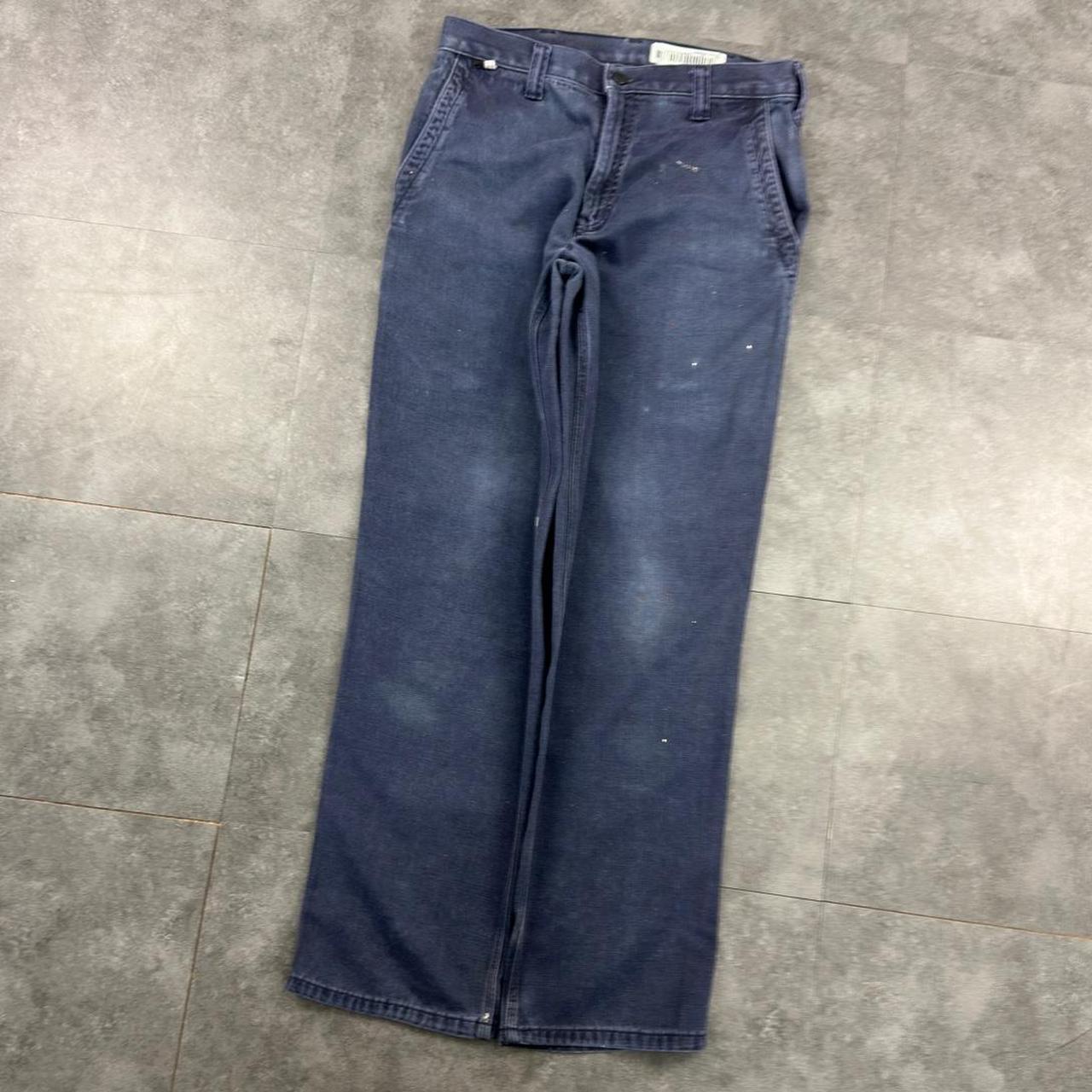 Carhartt 2000s dungaree workwear comfort fit denim cargo trousers