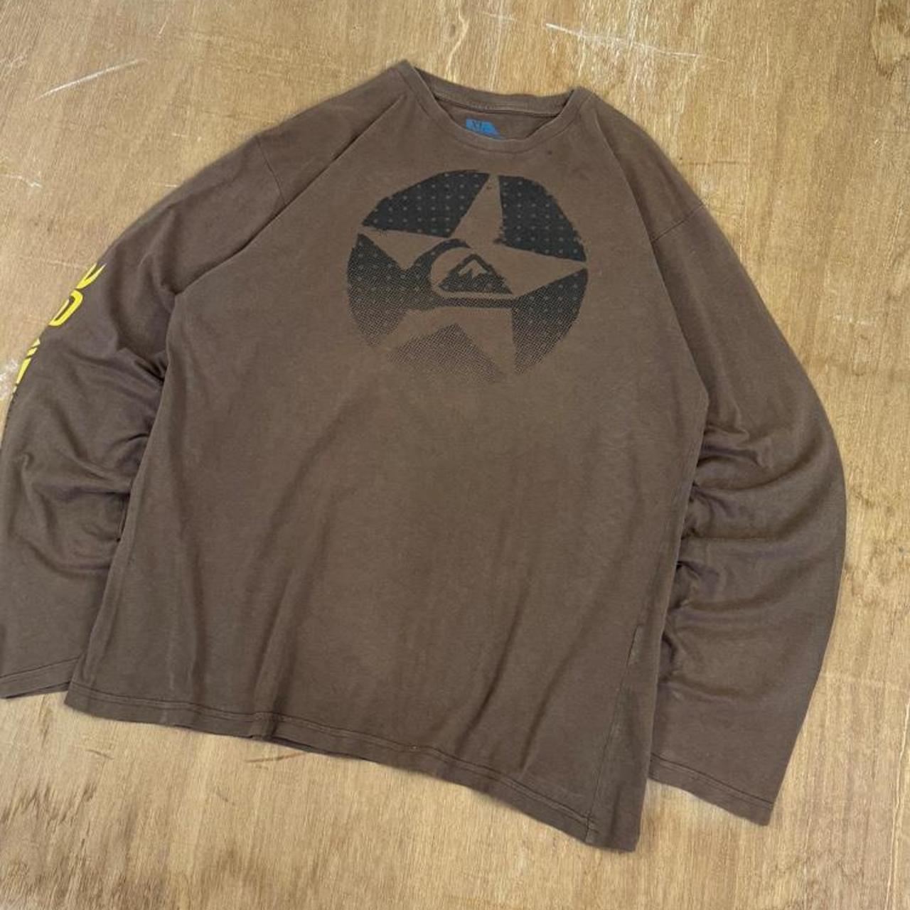 Quiksilver Surfwear brown Y2K long sleeve shirt