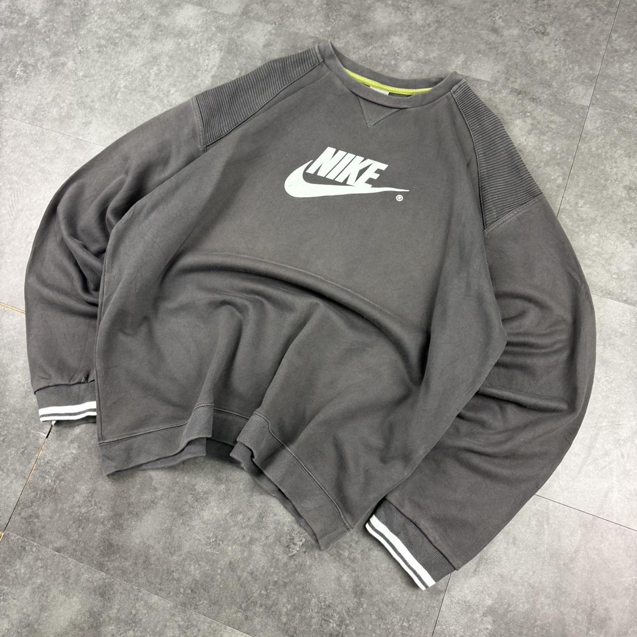vintage Nike grey tab 2000s spellout embroidered big spellout sweatshirt