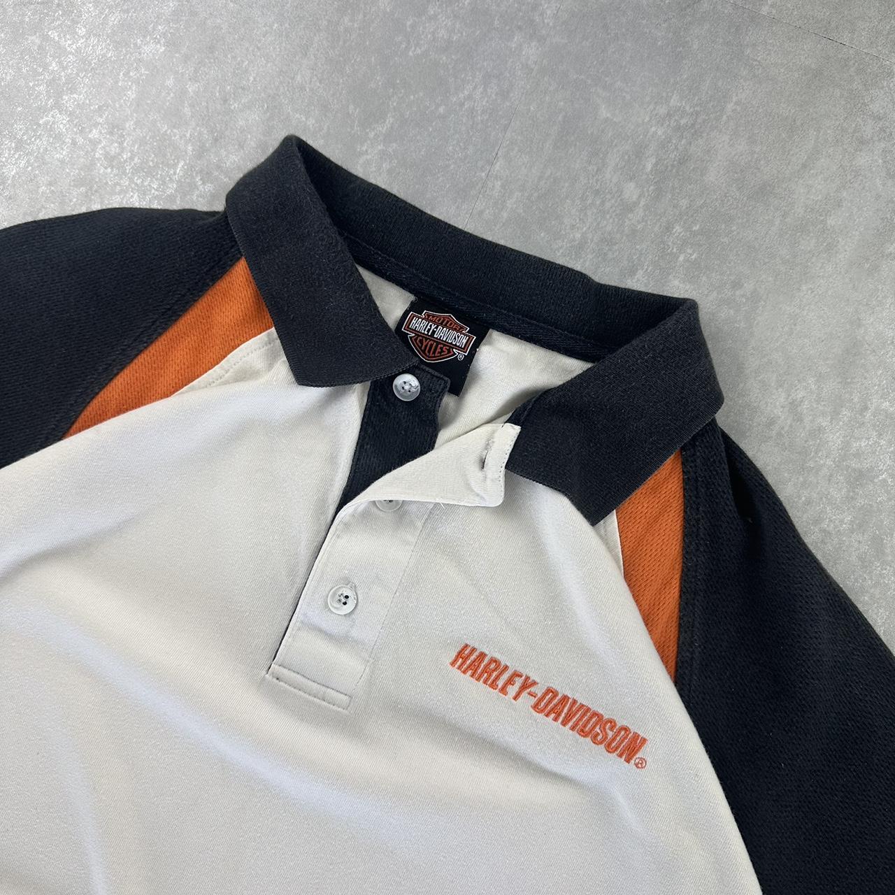 Harley Davidson 2000s spell out polo shirt