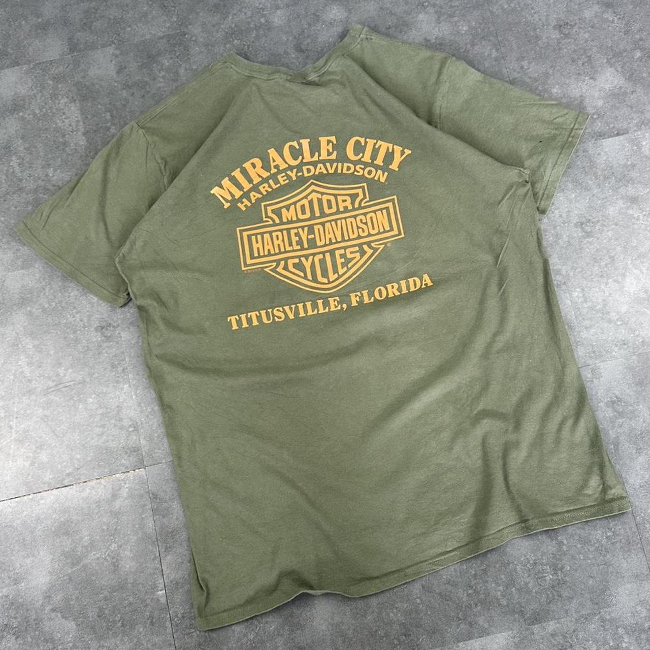 Harley Davidson 2000s biker motorcycle logo Spellout graphic T shirt