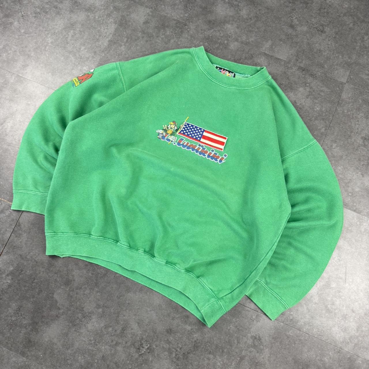 Waikiki Surfwear Vintage 2000s streetwear hiphop big printed logo on back surf sweatshirt