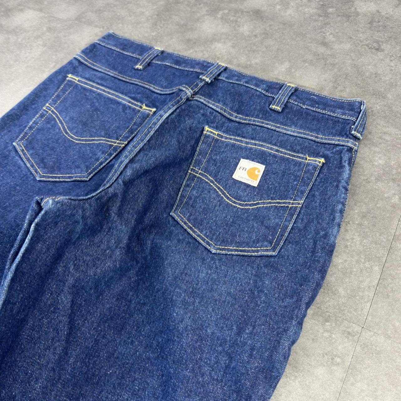 Carhartt 2000s dungaree workwear comfort fit denim cargo trousers