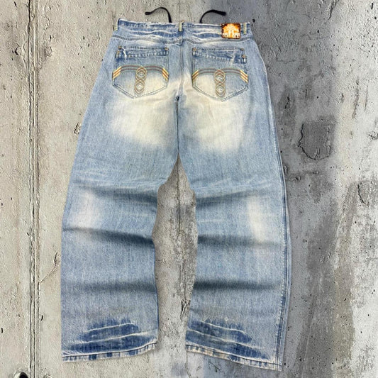 Akademiks Y2K baggy 2000s HipHop USA embroidery carpenter jeans